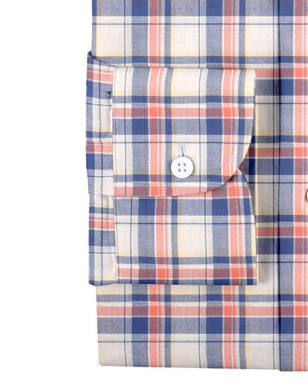 Blue Orange Tartan Checks On Yellow - 3