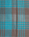 Pure Cashmere Scarf - Blue Grey Plaid