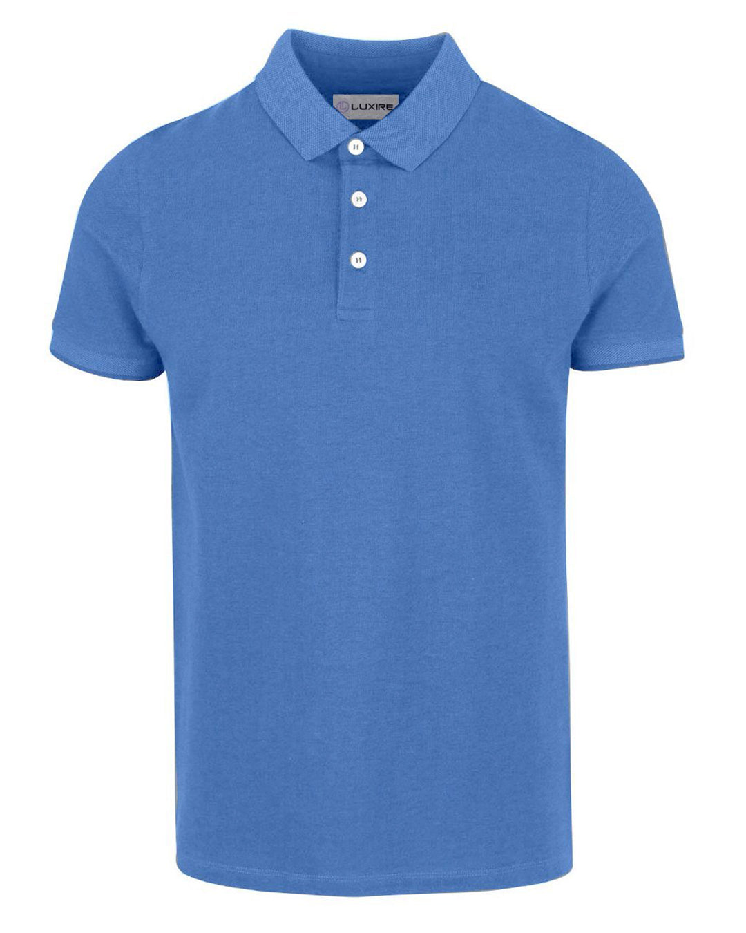 Steel Blue Cotton Polo T-shirt