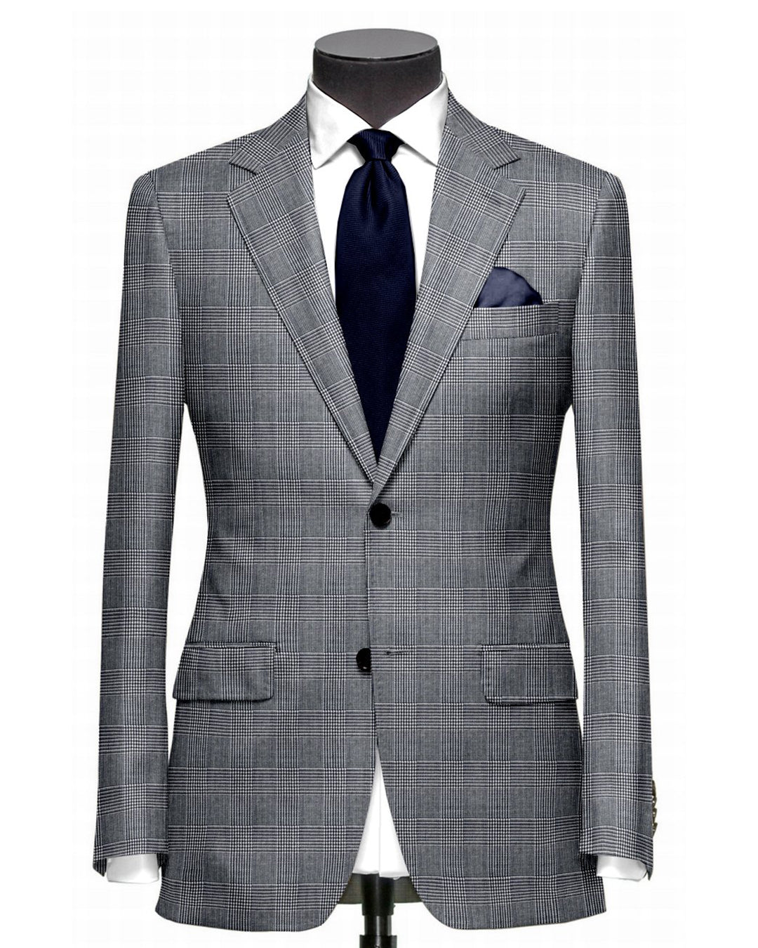 Dugdale Fine Worsted - Blue Prince of Wales Check - 1