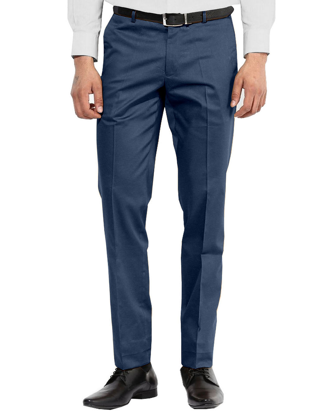 Dugdale Fine Worsted Pant - Blue Plain