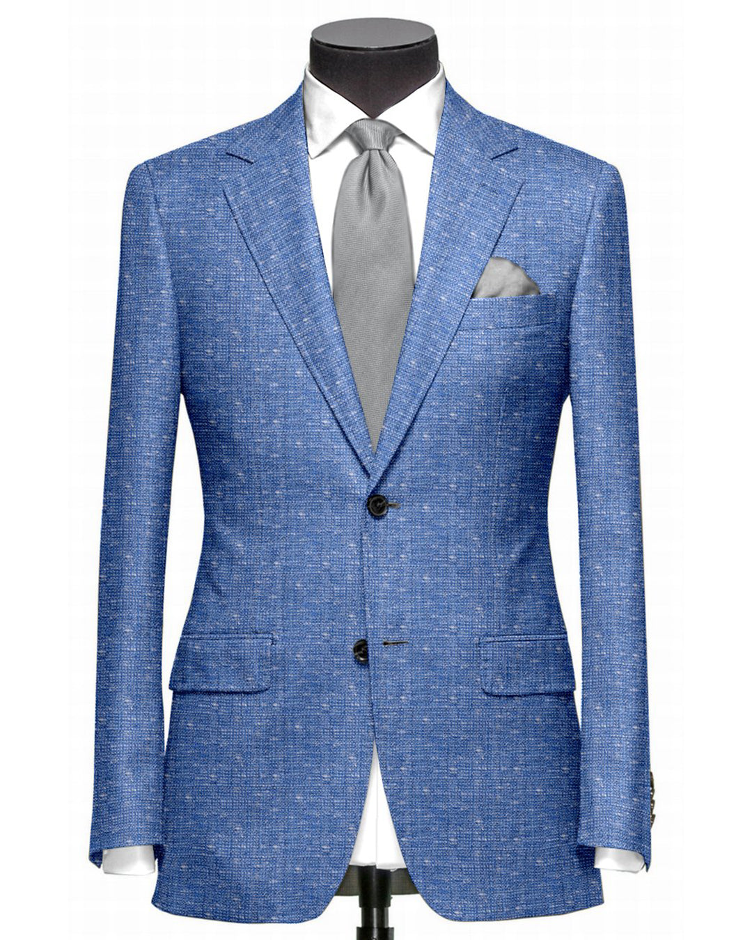 Ethomas Slubby Blue White Jacket - 1