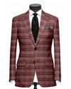 Ethomas Maroon Light Olive Green Jacket
