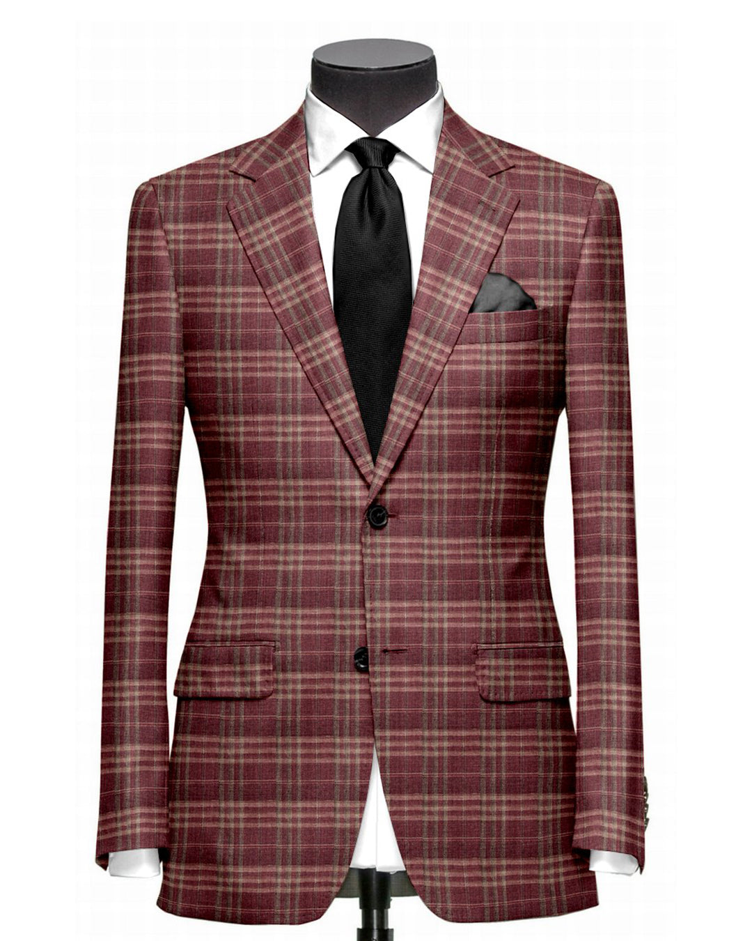 Ethomas Maroon Light Olive Green Jacket - 1