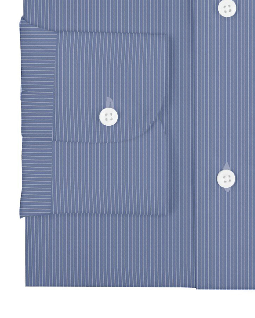 Sic-Tess White Blue Pencil-Stripes With Silk - 3
