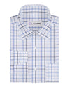 Shades Of Blue Checks On White