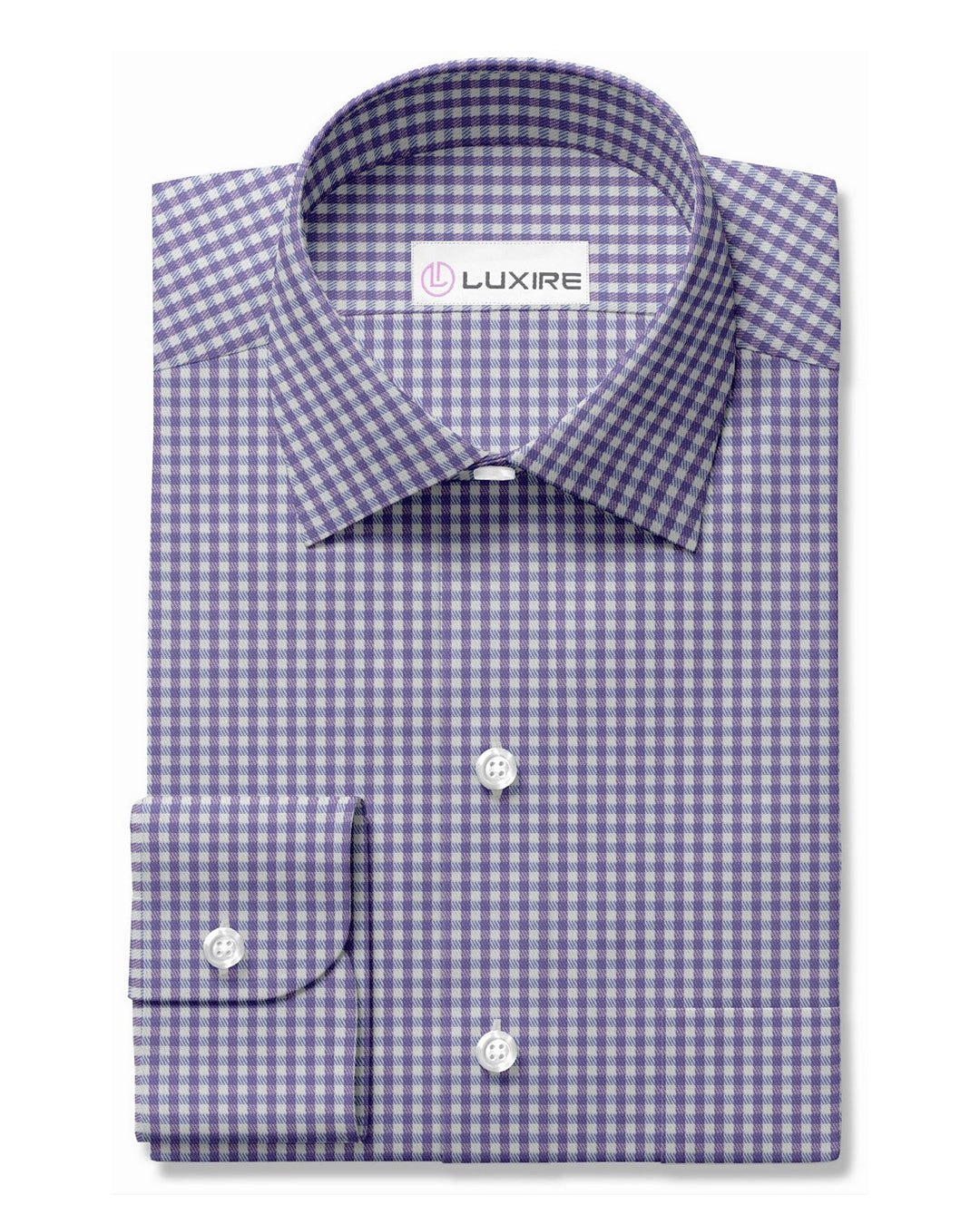 Purple Blue Mini Gingham - 1