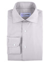 Business Shirt: White Micro Herringbone