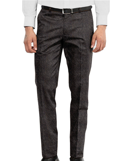 Molloy Plain Donegal Tweed Pants - Dark Brown