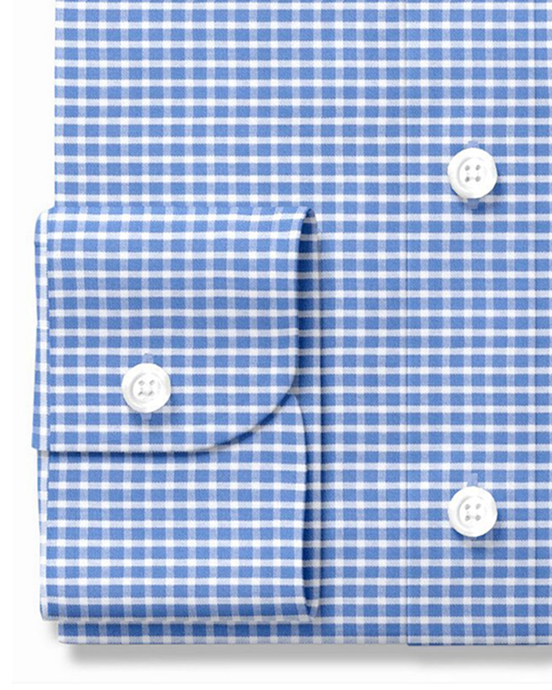 Easy-to-Iron White Blue Graph Checks - 3