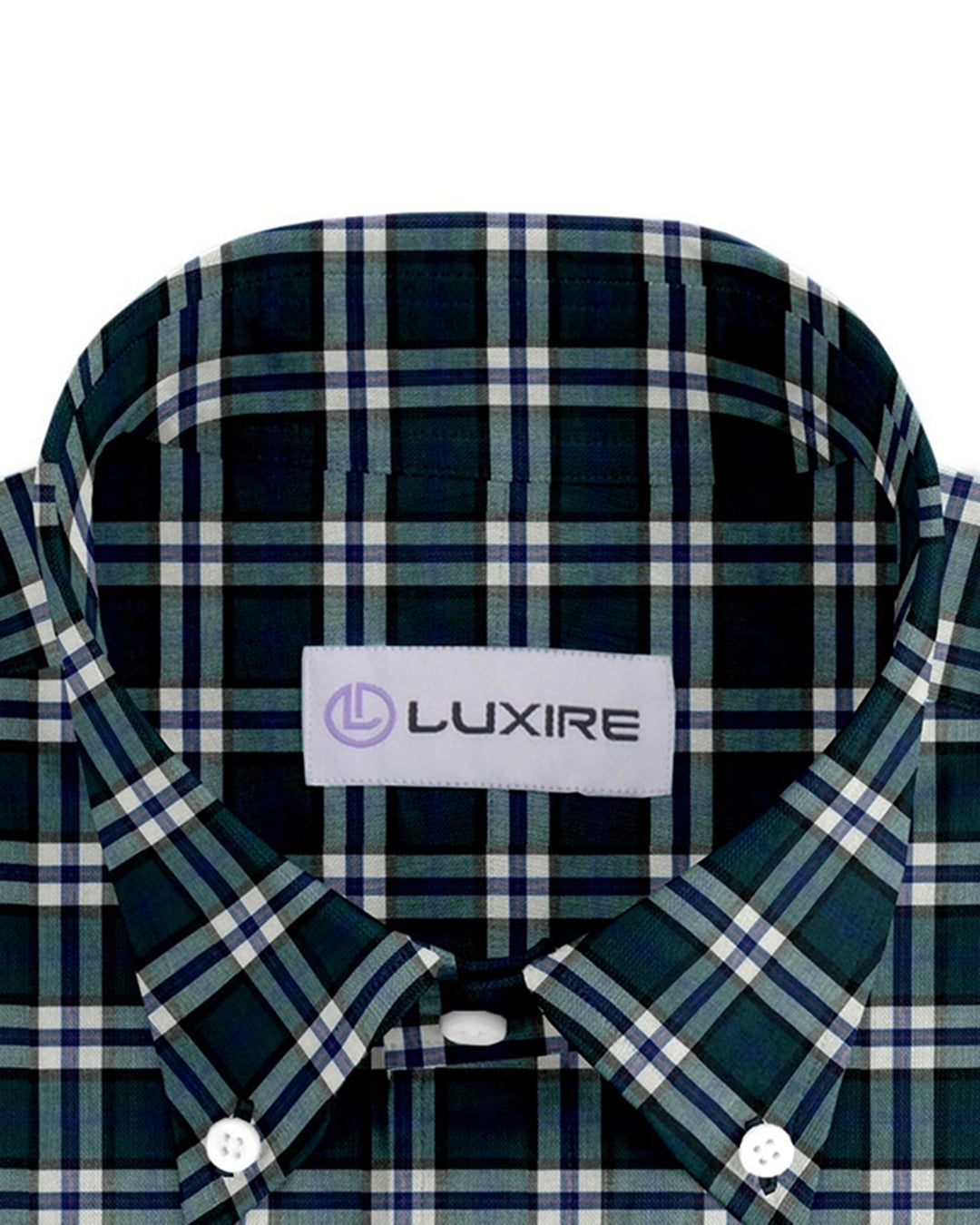 Blue Green White Checks Shirt - 2