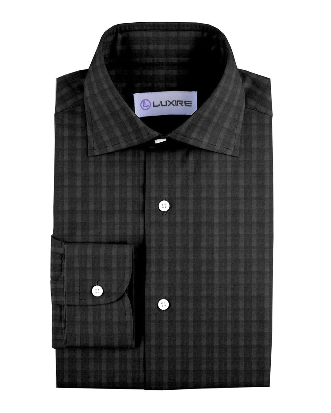 Black Grey Checks Seersucker - 1