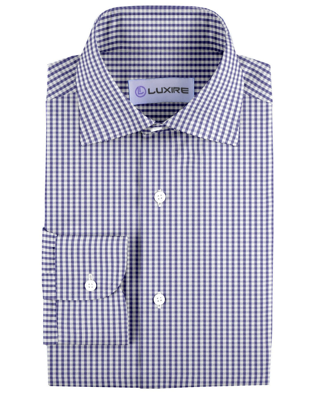 Blue/Purple Small Gingham Seersucker - 1