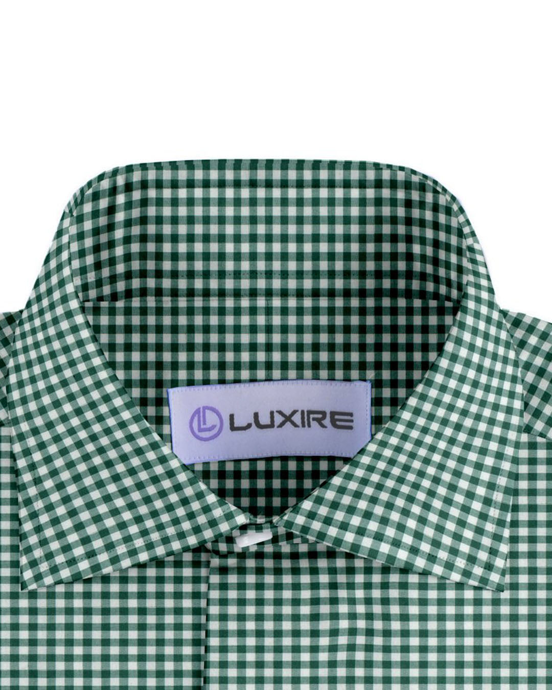 GINGHAM CHECKS BOTTLE GREEN WHITE - 2